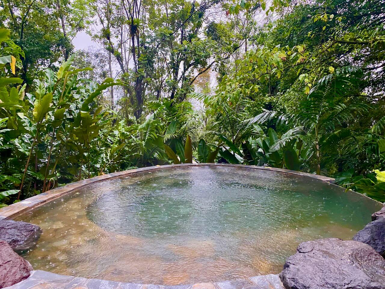 Rainforest hot springs at Nayara Springs Resort a luxury adults only resort in Costa Rica 
