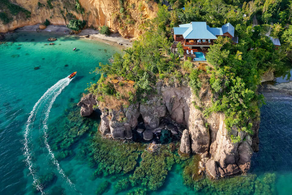caribbean hotels with private villas at secret bay in dominica