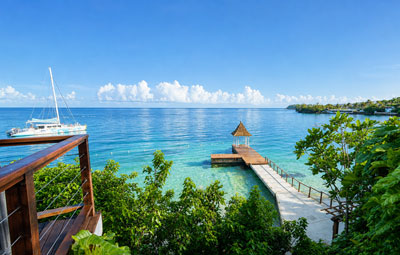 Clear water at Sandals Royal Plantation