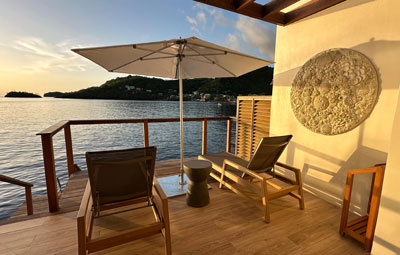 Sandals Over the Water Balcony with Sunset View