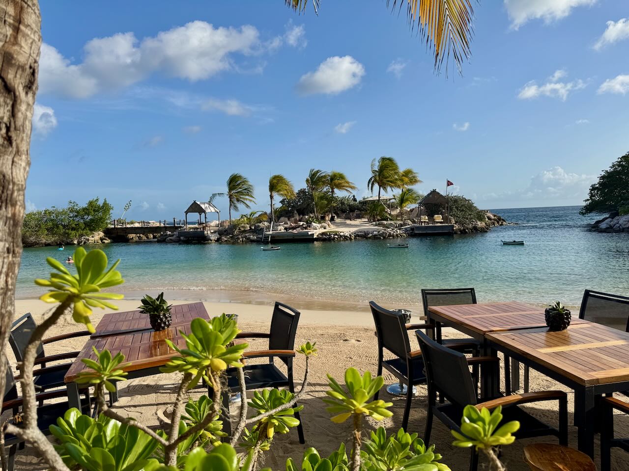 baoase resort curacao beachfront dining